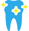 Animated sparkling tooth icon