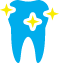 Animated sparkling tooth icon